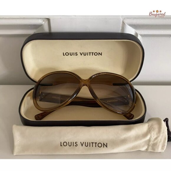 Auth LOUIS VUITTON Honey Speckling Acetate Frame Oversized Soupcon GM Sunglasses - Picture 12 of 13